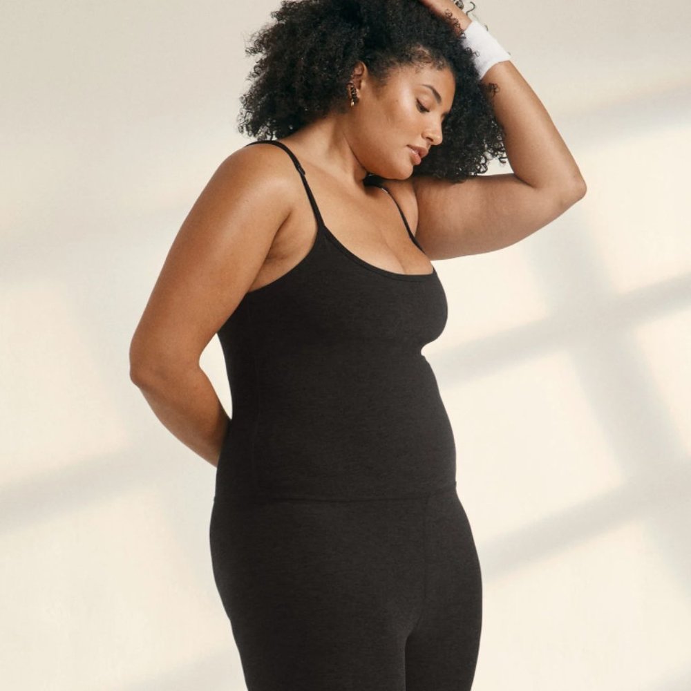 Beyond Yoga Black Spacedye Midi Jumpsuit